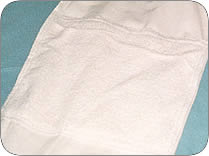 Knieverstärkung aus Frottee